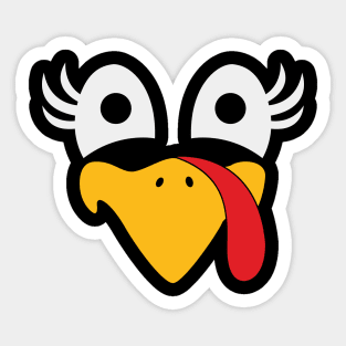 Thanksgiving Turkey Face Sticker